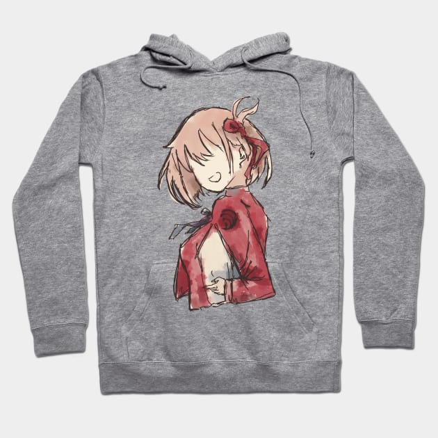 Lycoris recoil Chisato nishikigi in a watercolor art design Hoodie by Animangapoi